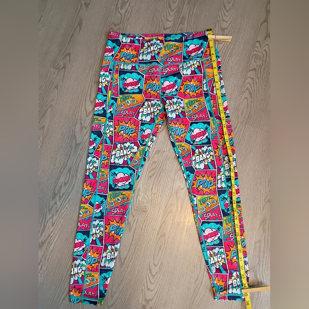 Constantly Varied Gear Comic Pop Art Colorful Womens Leggings Size Large - Picture 5 of 6